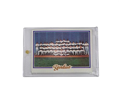 1978 Topps Yankees Team Card in Protective Cover