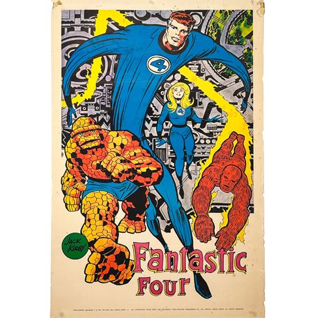 Vintage 1970 Fantastic Four Marvelmania Poster