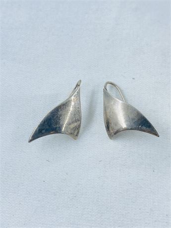Vtg Navajo Sterling Earrings