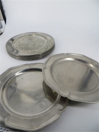 3 PEWTER DISHES