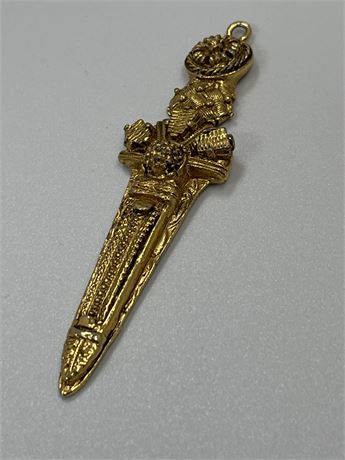 1970s byzantine dagger pendant