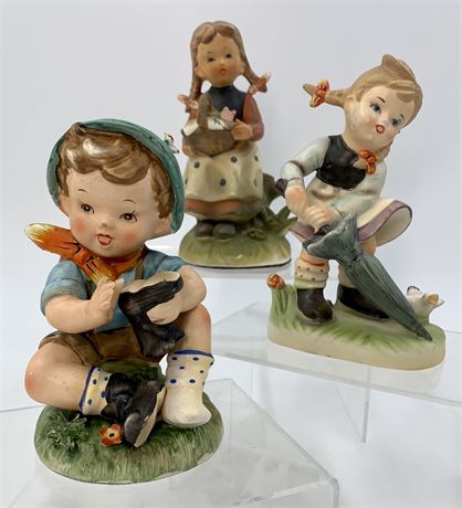 Trio of Vintage Erich Struffer & Napcoware Hummel Style Figurines