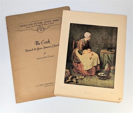 Antique Instructor Picture Style Services  #19"The Cook"Chardin