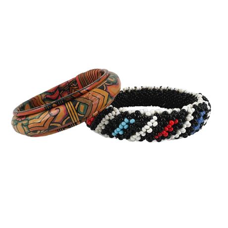 Lot of Vintage Bracelets including Leather & Beaded