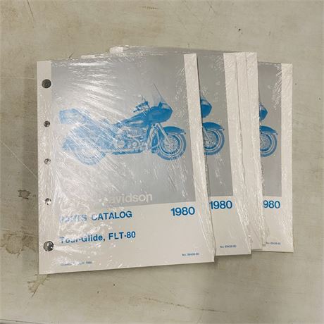 5 NOS Harley Davidson Parts Catalogs