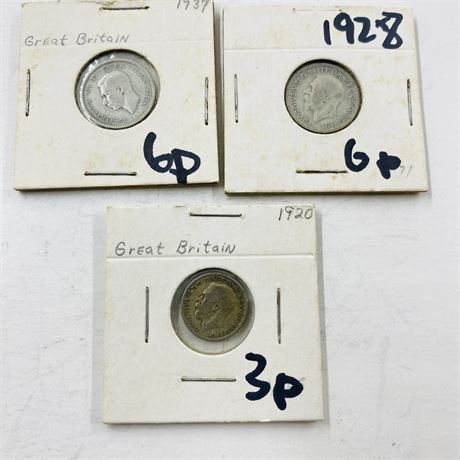 Old Great Britain Silver Coins