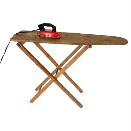Sunny Suzy Toy Iron with Small Wooden Ironing Board