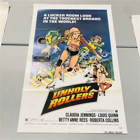 Original 1972 Unholy Rollers Movie Poster