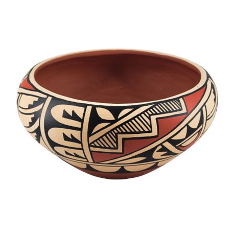 Dorela Tosa Jemez Handmade Pottery Signed Native American Pottery Bowl
