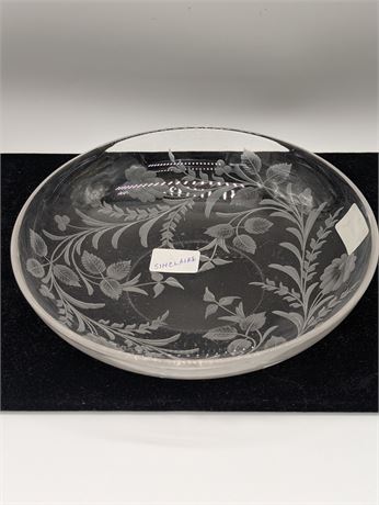 Antique Sinclaire American Etched Glass Bowl