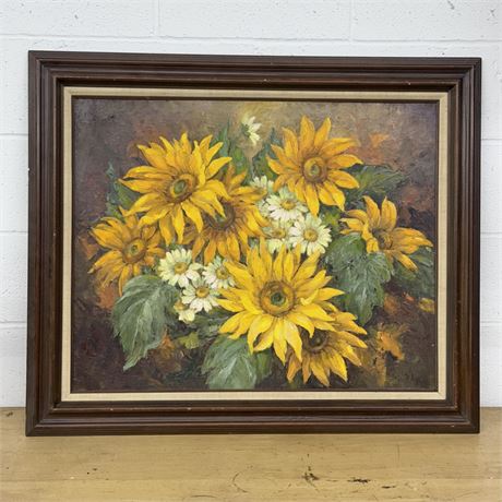 Original Rita S. Saule Floral Oil Painting