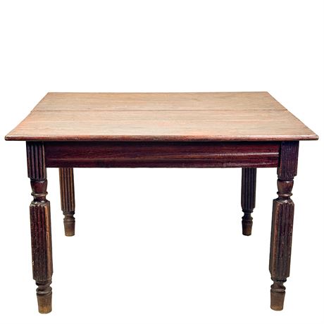 Victorian Farmhouse Antique Wood Dining Table