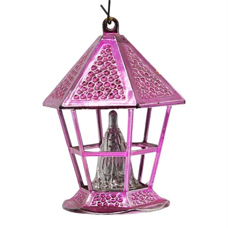 Vintage Bradford Metallic Plastic Lantern Ornament