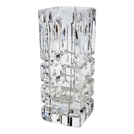 1970s Cristal D'Arques France Heavy Lead Glass Vase