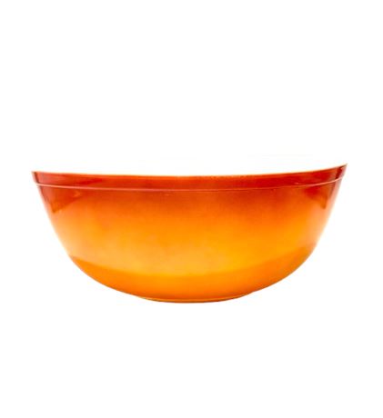 Vtg Pyrex Flameglo Orange 4 Quart Bowl