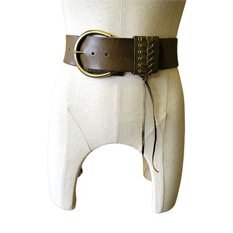Linea Pelle Olive Green Leather Belt