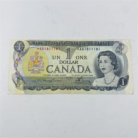 Binary 1973 Canada $1 Star Note