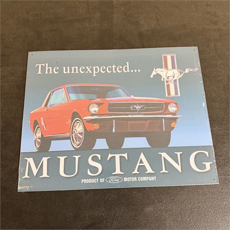 Mustang 12.5x16” Retro Metal Sign