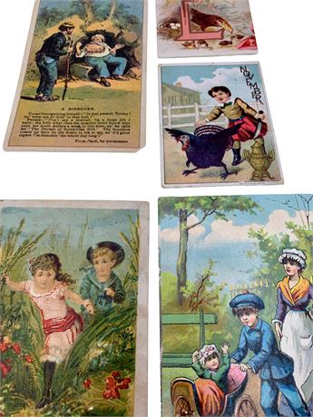 5 Victorian Pinkerton’s, Ariosa, Dilworth’s Coffee Advertising Trade Card