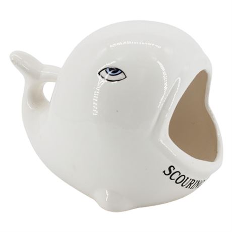 Vintage White Whale Ceramic Scouring Pad Holder