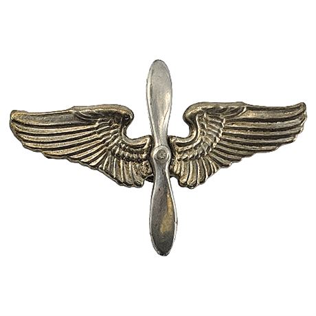 WWII US Army Air Corps Aviation Cadet Hat Insignia Badge