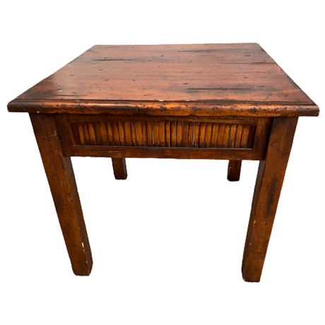Rustic Hardwood Side Table