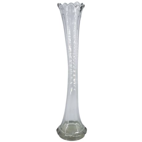 Clear Stretch Glass Swung Vase