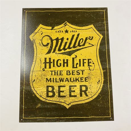 ‘Miller High Life’ 12.5x16” Retro Metal Sign