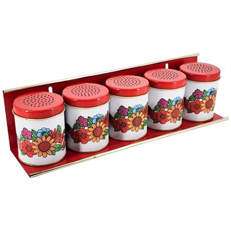Vintage Action Industries Wall Mount Metal Spice Rack