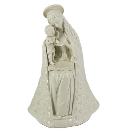 Vintage Hummel Flower Madonna & Child Porcelain Figurine