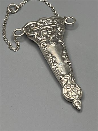 Vintage sterling silver scissors holder