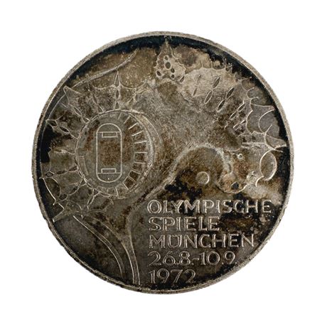 1972 German 10 Dutch Mark XX Olympic Commemorative Coin