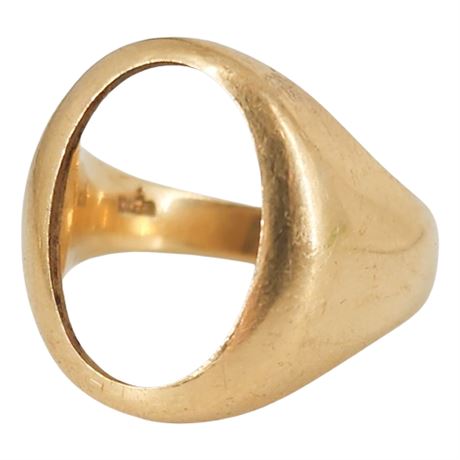 Great Lakes VNTG - Vintage 10K Gold Men's Ring, Missing Stone, Sz 10.5