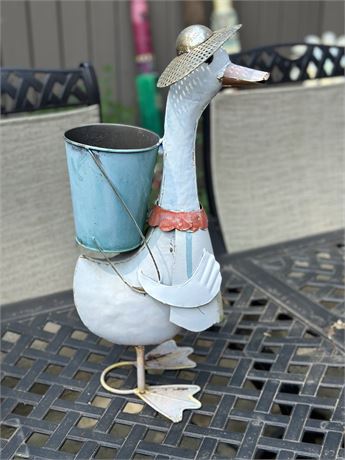 Metal Duck with Hat