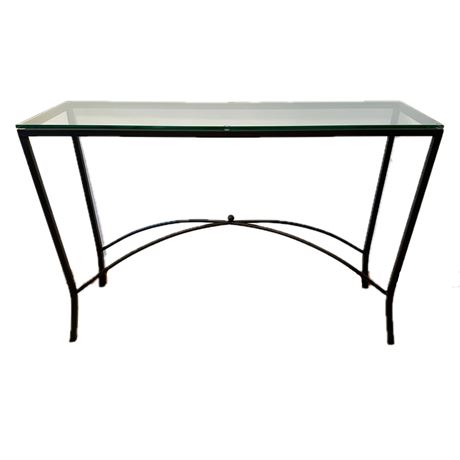 Modern Metal & Glass Console Table
