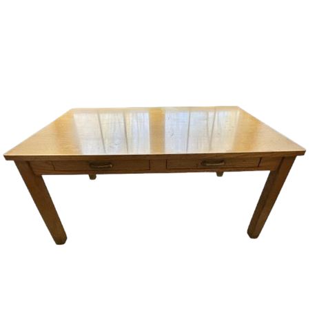 Vintage Oak Library Table