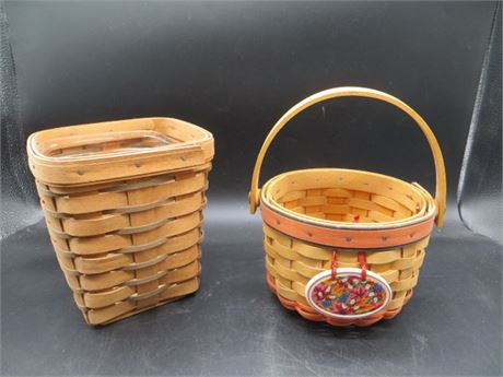 2 Longaberger Baskets 1 Mother's Day
