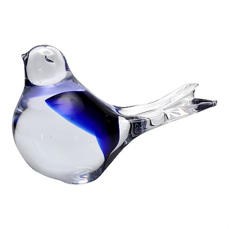 Murano Style Art Glass Bird