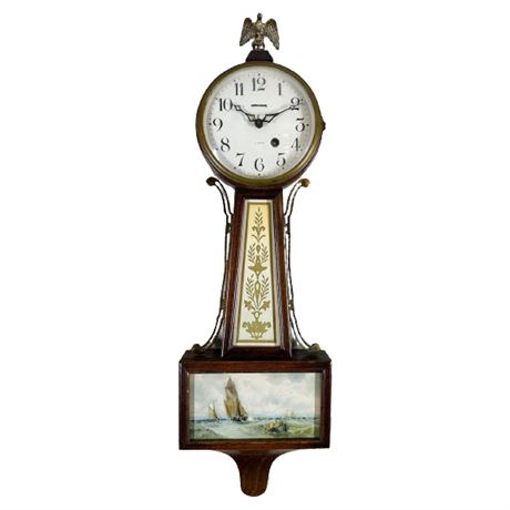 New Haven Clock Co "Warwick Banjo Wall Clock
