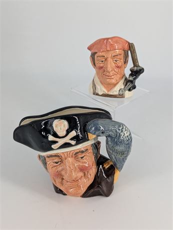 Lot Royal Doulton Long John Silver Pitcher + Williamsburg Blacksmith