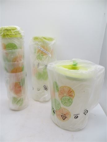 NEW VINTAGE TUPPERWARE THIRSTQUAKE ORANGES SET