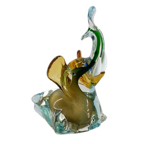 Vintage Murano Art Glass Elephant Made for JICO