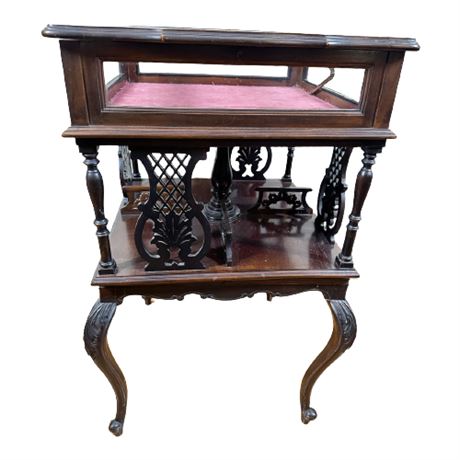 Antique Rotating Library Table