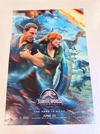 Jurassic World Fallen Kingdom Original DS Rolled 27x40 Movie Poster