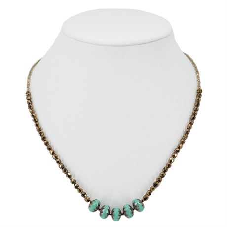 Artisan Made Faceted Bead Necklace