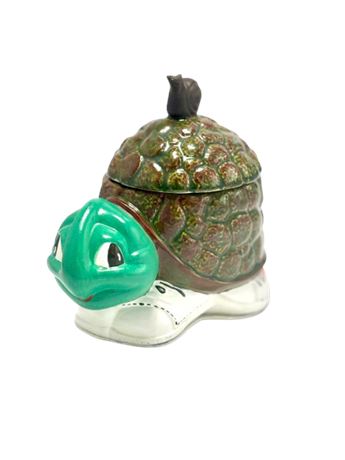 MCM Ceramic Tortoise and the Snail in Sneaker Lidded Bowl