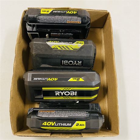 4 Ryobi 40v 2ah Batteries