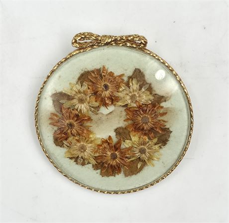 Vintage Dried Flower Brooch