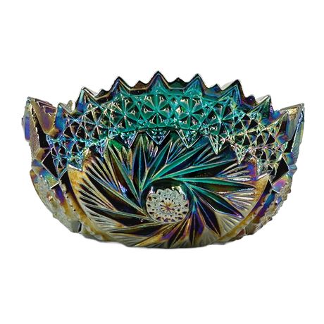 Vintage Dugan Purple Amethyst Carnival Glass Bowl
