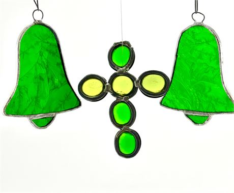 Vtg Stained Glass Sun Catcher Lot